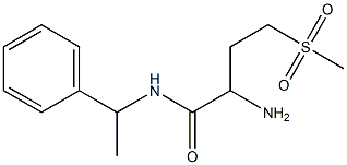 2-amino-4-(methylsulfonyl)-N-(1-phenylethyl)butanamide Struktur