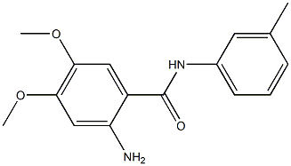 2-amino-4,5-dimethoxy-N-(3-methylphenyl)benzamide Struktur