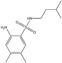 2-amino-4,5-dimethyl-N-(3-methylbutyl)benzene-1-sulfonamide Struktur