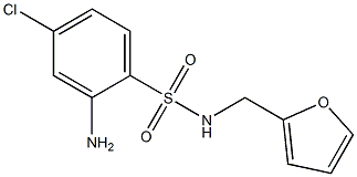 2-amino-4-chloro-N-(furan-2-ylmethyl)benzene-1-sulfonamide Struktur