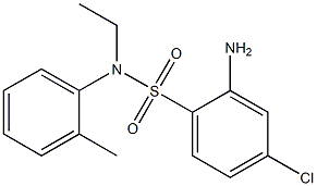 2-amino-4-chloro-N-ethyl-N-(2-methylphenyl)benzene-1-sulfonamide Struktur