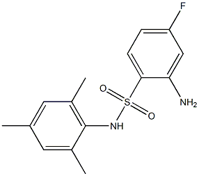 2-amino-4-fluoro-N-(2,4,6-trimethylphenyl)benzene-1-sulfonamide Struktur