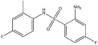 2-amino-4-fluoro-N-(4-fluoro-2-methylphenyl)benzene-1-sulfonamide Struktur