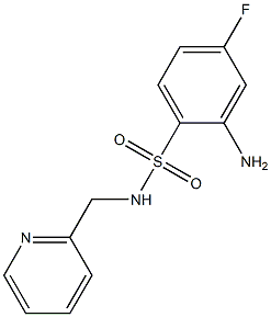 2-amino-4-fluoro-N-(pyridin-2-ylmethyl)benzene-1-sulfonamide Struktur