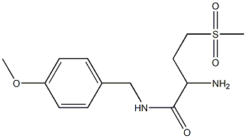 2-amino-4-methanesulfonyl-N-[(4-methoxyphenyl)methyl]butanamide Struktur