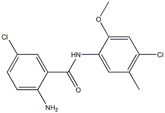 2-amino-5-chloro-N-(4-chloro-2-methoxy-5-methylphenyl)benzamide Struktur