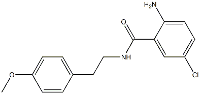 2-amino-5-chloro-N-[2-(4-methoxyphenyl)ethyl]benzamide Struktur