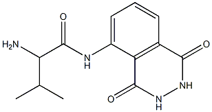 2-amino-N-(1,4-dioxo-1,2,3,4-tetrahydrophthalazin-5-yl)-3-methylbutanamide Struktur