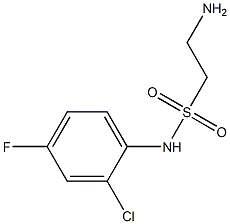 2-amino-N-(2-chloro-4-fluorophenyl)ethane-1-sulfonamide Struktur