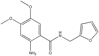 2-amino-N-(2-furylmethyl)-4,5-dimethoxybenzamide Struktur