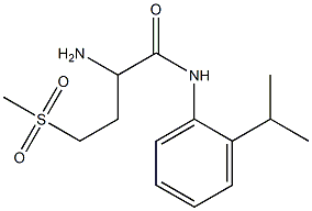 2-amino-N-(2-isopropylphenyl)-4-(methylsulfonyl)butanamide Struktur