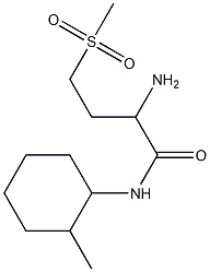 2-amino-N-(2-methylcyclohexyl)-4-(methylsulfonyl)butanamide Struktur