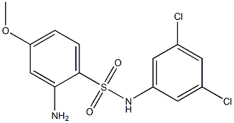 2-amino-N-(3,5-dichlorophenyl)-4-methoxybenzene-1-sulfonamide Struktur