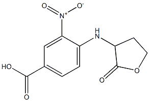 3-nitro-4-[(2-oxooxolan-3-yl)amino]benzoic acid Struktur