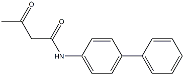 3-oxo-N-(4-phenylphenyl)butanamide Struktur