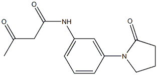 3-oxo-N-[3-(2-oxopyrrolidin-1-yl)phenyl]butanamide Struktur