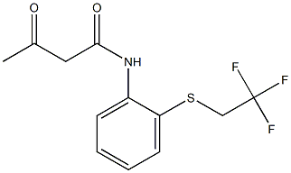 3-oxo-N-{2-[(2,2,2-trifluoroethyl)sulfanyl]phenyl}butanamide Struktur