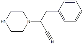 3-phenyl-2-(piperazin-1-yl)propanenitrile Struktur