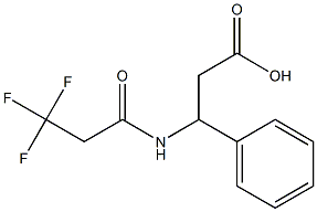 3-phenyl-3-[(3,3,3-trifluoropropanoyl)amino]propanoic acid Struktur