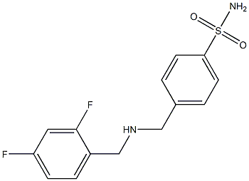 4-({[(2,4-difluorophenyl)methyl]amino}methyl)benzene-1-sulfonamide Struktur