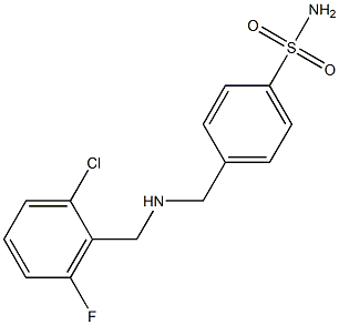 4-({[(2-chloro-6-fluorophenyl)methyl]amino}methyl)benzene-1-sulfonamide Struktur