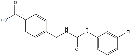 4-({[(3-chlorophenyl)carbamoyl]amino}methyl)benzoic acid Struktur