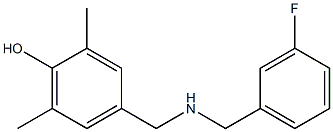 4-({[(3-fluorophenyl)methyl]amino}methyl)-2,6-dimethylphenol Struktur