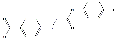 4-({[(4-chlorophenyl)carbamoyl]methyl}sulfanyl)benzoic acid Struktur