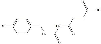 4-({[(4-chlorophenyl)methyl]carbamoyl}amino)-4-oxobut-2-enoic acid Struktur