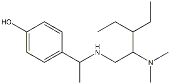 4-(1-{[2-(dimethylamino)-3-ethylpentyl]amino}ethyl)phenol Struktur