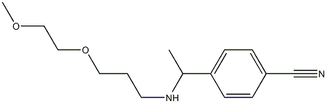 4-(1-{[3-(2-methoxyethoxy)propyl]amino}ethyl)benzonitrile Struktur