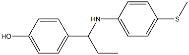 4-(1-{[4-(methylsulfanyl)phenyl]amino}propyl)phenol Struktur