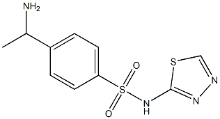 4-(1-aminoethyl)-N-(1,3,4-thiadiazol-2-yl)benzene-1-sulfonamide Struktur