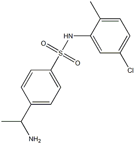 4-(1-aminoethyl)-N-(5-chloro-2-methylphenyl)benzene-1-sulfonamide Struktur