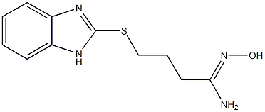 4-(1H-1,3-benzodiazol-2-ylsulfanyl)-N'-hydroxybutanimidamide Struktur