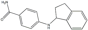 4-(2,3-dihydro-1H-inden-1-ylamino)benzamide Struktur