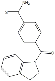 4-(2,3-dihydro-1H-indol-1-ylcarbonyl)benzenecarbothioamide Struktur