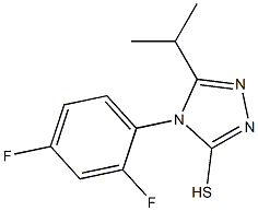 4-(2,4-difluorophenyl)-5-(propan-2-yl)-4H-1,2,4-triazole-3-thiol Struktur