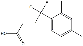 4-(2,4-dimethylphenyl)-4,4-difluorobutanoic acid Struktur