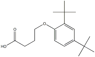 4-(2,4-di-tert-butylphenoxy)butanoic acid Struktur