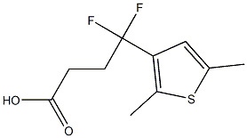 4-(2,5-dimethylthiophen-3-yl)-4,4-difluorobutanoic acid Struktur