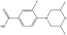 4-(2,6-dimethylmorpholin-4-yl)-3-fluorobenzoic acid Struktur