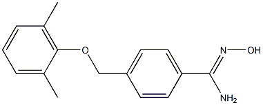 4-(2,6-dimethylphenoxymethyl)-N'-hydroxybenzene-1-carboximidamide Struktur