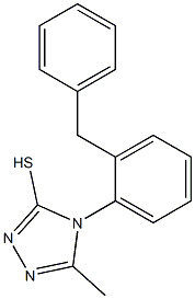 4-(2-benzylphenyl)-5-methyl-4H-1,2,4-triazole-3-thiol Struktur