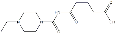 5-[(4-ethylpiperazin-1-yl)carbonylamino]-5-oxopentanoic acid Struktur