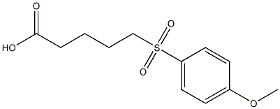 5-[(4-methoxybenzene)sulfonyl]pentanoic acid Struktur