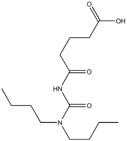 5-[(dibutylcarbamoyl)amino]-5-oxopentanoic acid Struktur