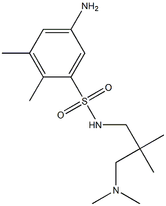 5-amino-N-{2-[(dimethylamino)methyl]-2-methylpropyl}-2,3-dimethylbenzene-1-sulfonamide Struktur