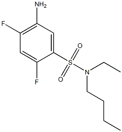 5-amino-N-butyl-N-ethyl-2,4-difluorobenzene-1-sulfonamide Struktur