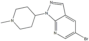 5-bromo-1-(1-methylpiperidin-4-yl)-1H-pyrazolo[3,4-b]pyridine Struktur